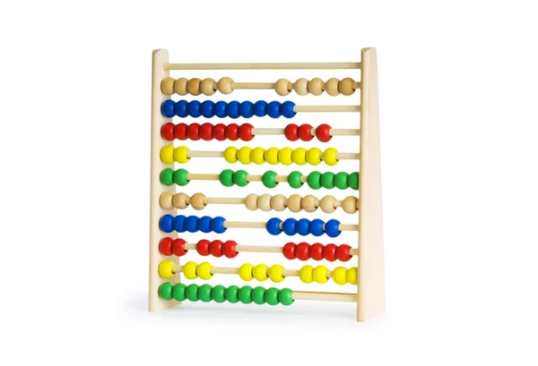 Education concept - Abacus with many colorful beads — Stok fotoğraf