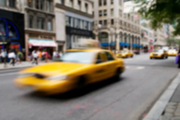 Famosos Taxis Amarillos Nueva York Desenfoque Intencional — Foto de Stock