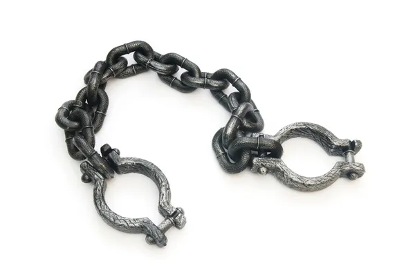 Metal shackles isolated on the white background — Stock Photo, Image