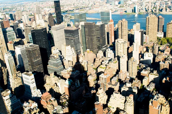 Панорама Города Нью Йорка Высокими Небоскребами — стоковое фото