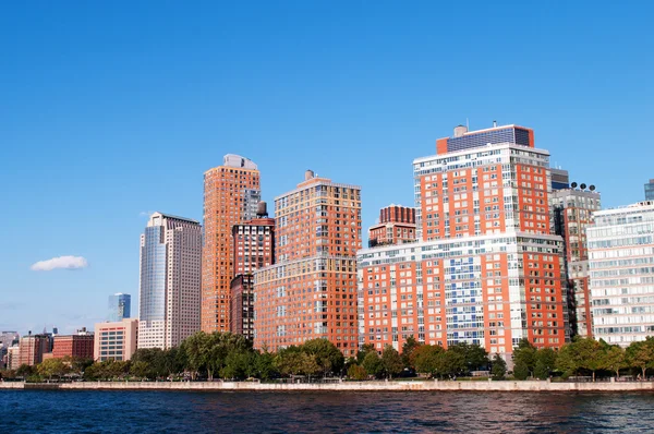 Nueva York - 4 de septiembre - panorama con rascacielos — Foto de Stock