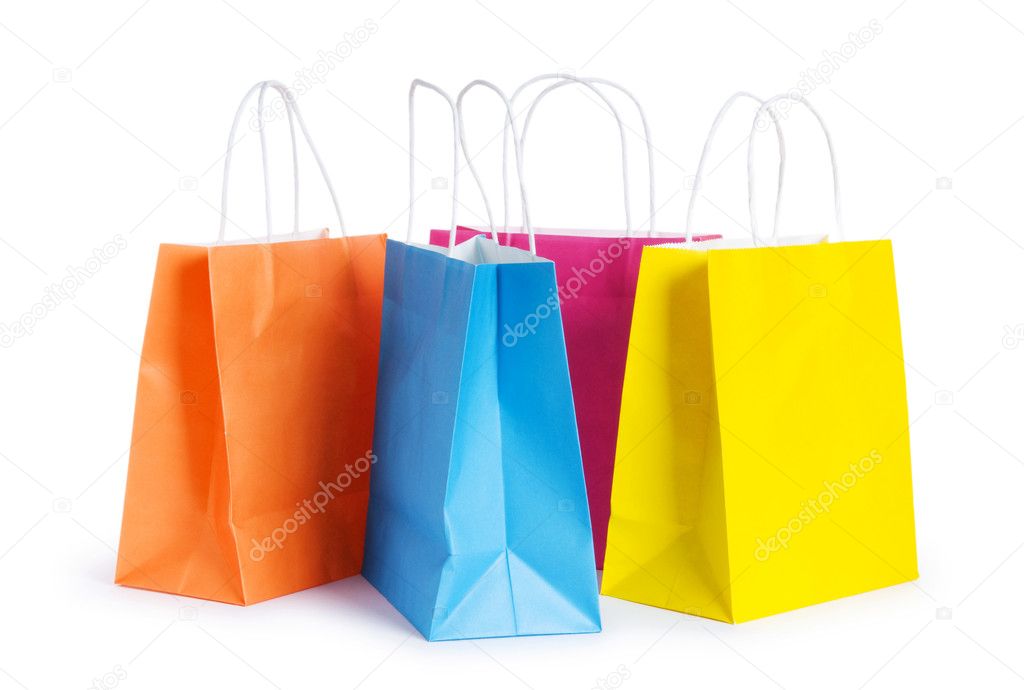 Shopping bags isolated on the white background — Stock Photo © Elnur ...