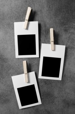 Designer concept - blank photo frames for your photos clipart