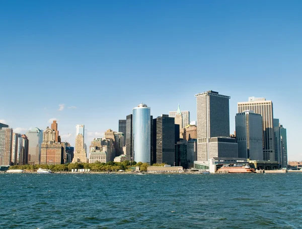 New York Város Panoráma Magas Felhőkarcoló — Stock Fotó