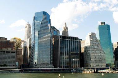 New York city - 4 Sep - panorama with skyscrapers clipart