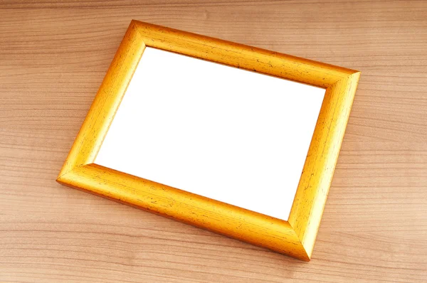Picture Frames Polished Wooden Background — Stock Photo, Image