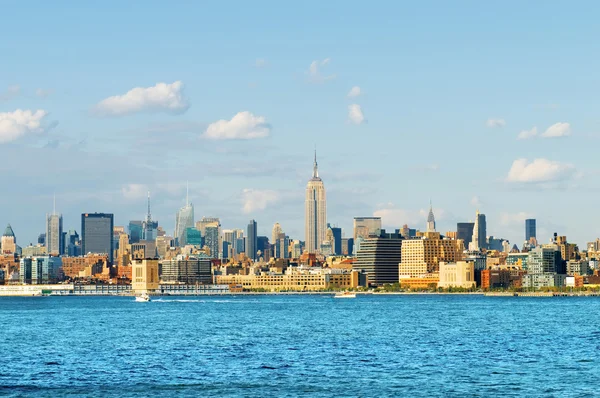Панорама Города Нью Йорка Высокими Небоскребами — стоковое фото