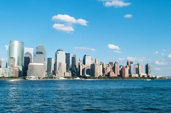 New York City Sep Panorama Met Wolkenkrabbers — Stockfoto