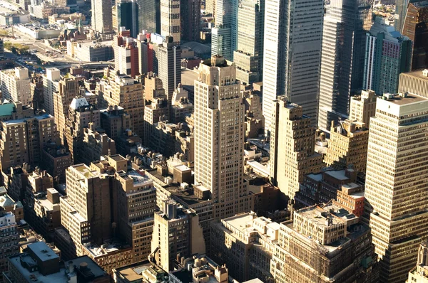 New Yorks Panorama Med Höga Skyskrapor — Stockfoto