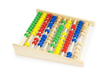 Education concept - Abacus with many colorful beads