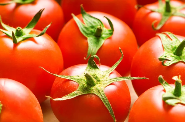 Tomates Rouges Disposées Stand Marché — Photo