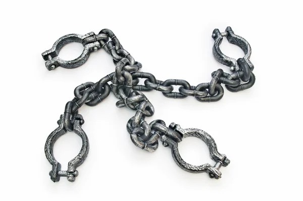 Metal shackles isolated on the white background — Stock Photo, Image