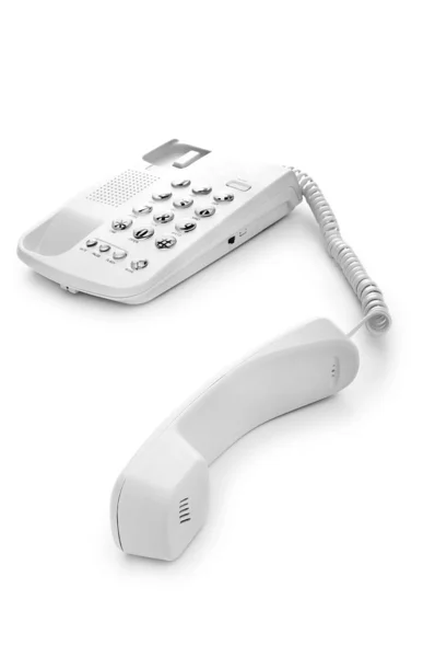 Büro Telefon Isoliert Auf Weißem Hintergrund — Stockfoto