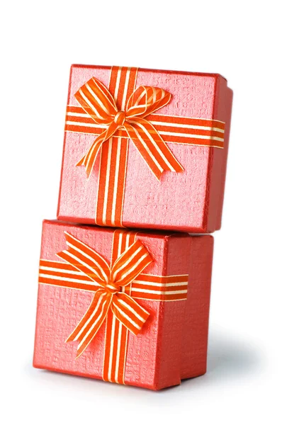 Gift Boxes Isolated White Background — Stock Photo, Image