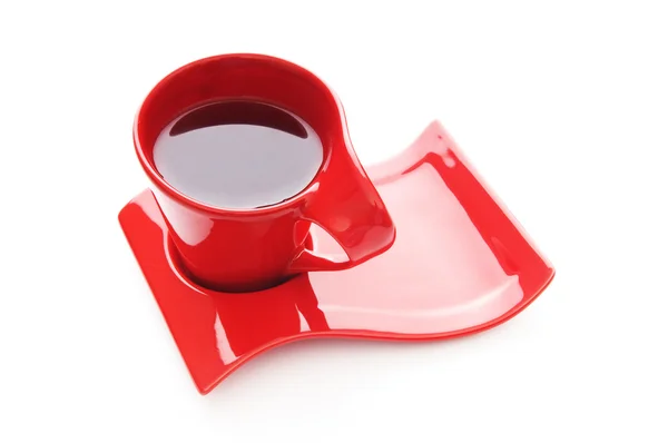 Чашка Чая Изолированы Белом — стоковое фото