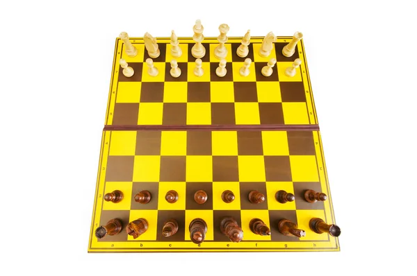 Figure scacchistiche isolate sullo sfondo bianco — Foto Stock