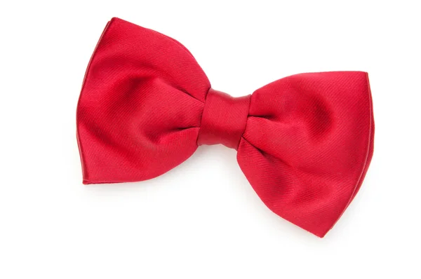 Laço vermelho gravata isolada no branco — Fotografia de Stock