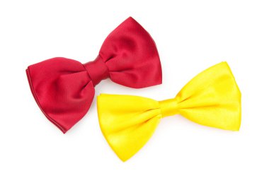 Red bow tie isolated on the white clipart