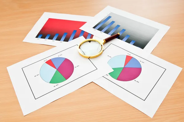 Business concept with charts — Stock Photo, Image