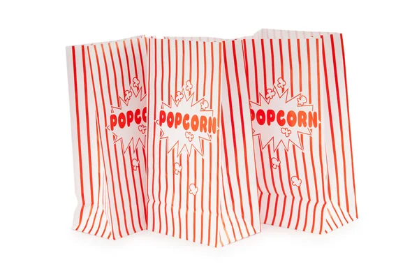 Popcorn bag isolated on the white background — Stock Photo, Image
