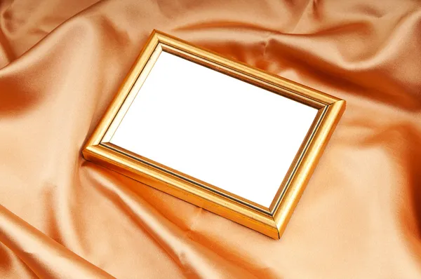 stock image Picture frames on the color satin background