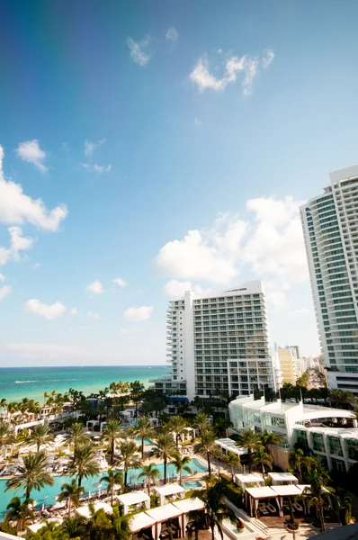 Panorama z hotelu u moře — Stock fotografie