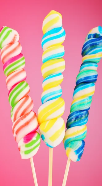 Lollipop สีสันกับพื้นหลัง — ภาพถ่ายสต็อก