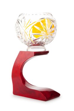 üzerinde beyaz izole cam kupa Ödülü