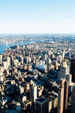 New york şehir panoraması ile yüksek gökdelenler