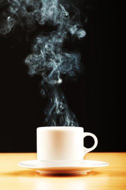 Cup of tea with steam clipart