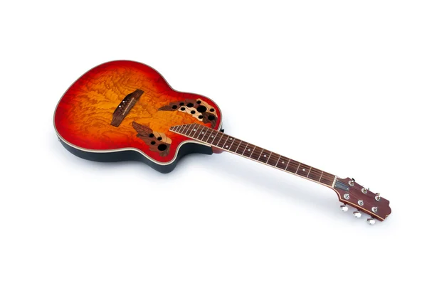 Guitarra musical isolada no fundo branco — Fotografia de Stock
