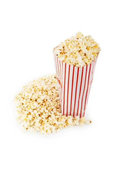 Popcorntasche isoliert auf weißem Hintergrund — Stockfoto