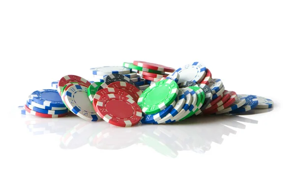 다양 한 카지노 칩-도박 개념의 스택 — 스톡 사진