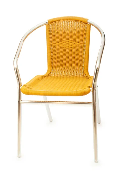 Cadeira de praia isolada no fundo branco — Fotografia de Stock