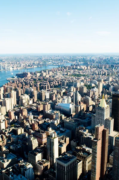 Panorama de Nueva York con rascacielos altos —  Fotos de Stock