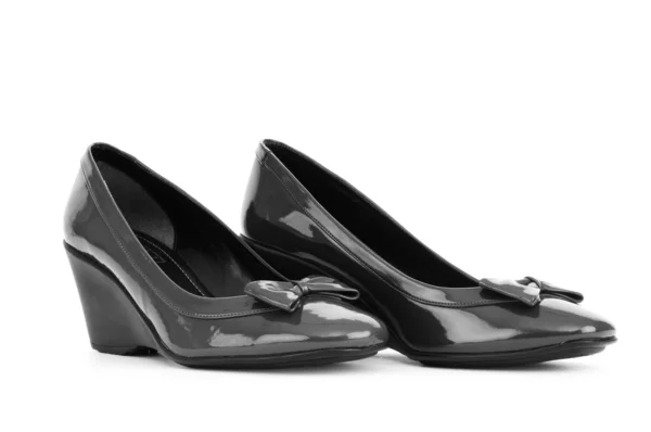 Czarne buty na białym tle na białym tle — Zdjęcie stockowe