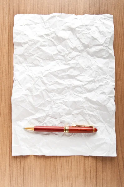Paper background with pen — Stock Photo, Image