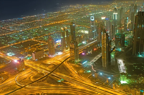 Panorama of down town Dubai city - UAE — Stock Photo, Image