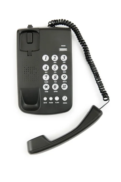 Teléfono negro aislado en el fondo blanco —  Fotos de Stock