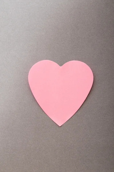 Yapışkan Notlar arka plan üzerinde kalp şeklinde — Stok fotoğraf