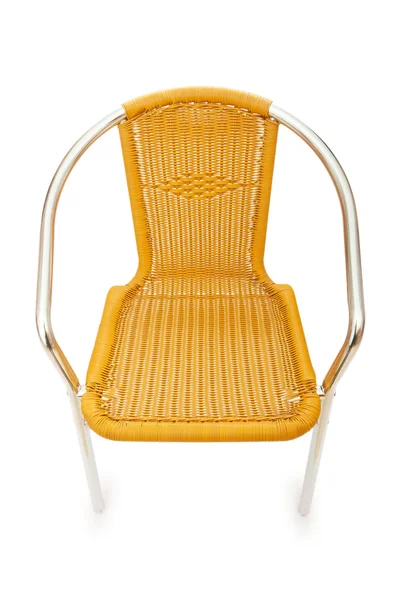 Cadeira de praia isolada no fundo branco — Fotografia de Stock