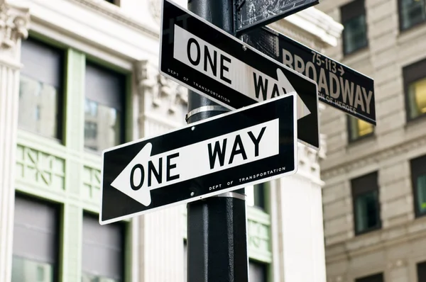 Street sign on the bright day — Stock Photo, Image