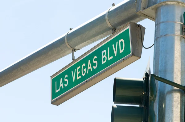 Ulica znak las vegas Boulevard — Zdjęcie stockowe