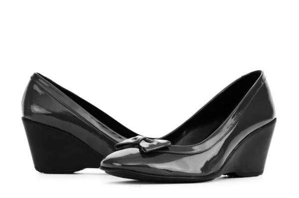 Black shoes isolated on the white background — Stock Photo, Image