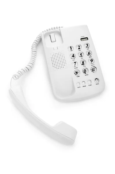 Τηλέφωνο γραφείου που απομονώνεται στο λευκό φόντο — Φωτογραφία Αρχείου