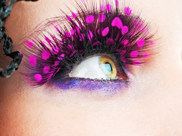 Woman eyes with stylish eyelashes — Stock Photo, Image