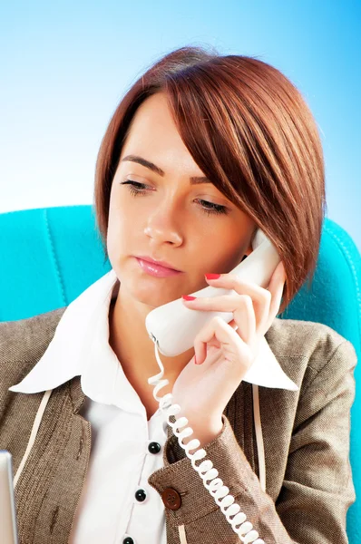 Young businesswoman talking on the phone Royalty Free Stock Images