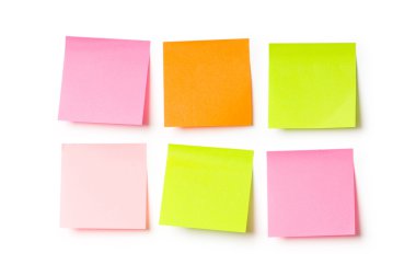 Reminder notes isolated on the white background clipart