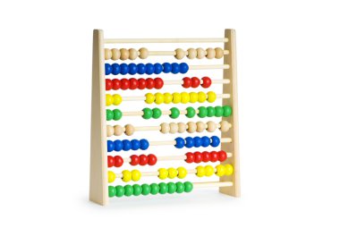 Education concept - Abacus with many colorful beads