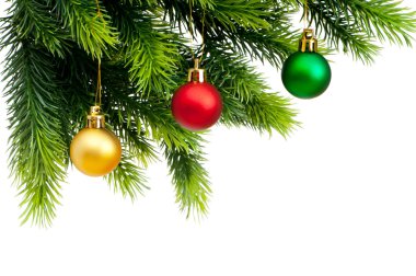 Christmas decoration isolated on the white background clipart